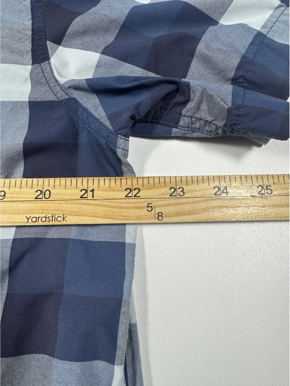 The North Face Plaid Short Sleeve Button Up Shirt Men’s Large Blue Gray